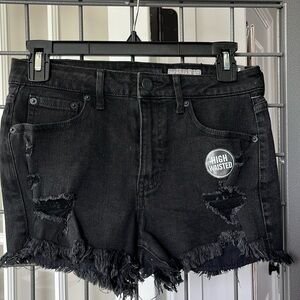 Aeropostale black jeans shorts Size 4 NWT